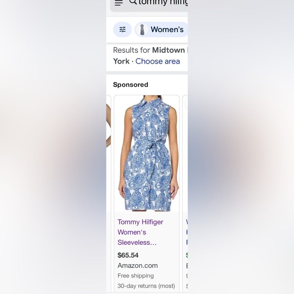 Tommy Hilfiger Blue and White Sheath Dress New in Bag - Picture 6 of 8